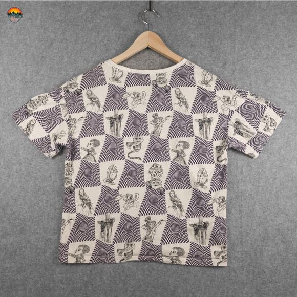 Uniqlo UT Disney Alice In Wonderland T-Shirt Purple White Short Sleeve Women's M - Picture 2 of 8